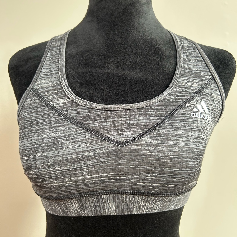 Adidas Women's Heathered Gray Sports Bra